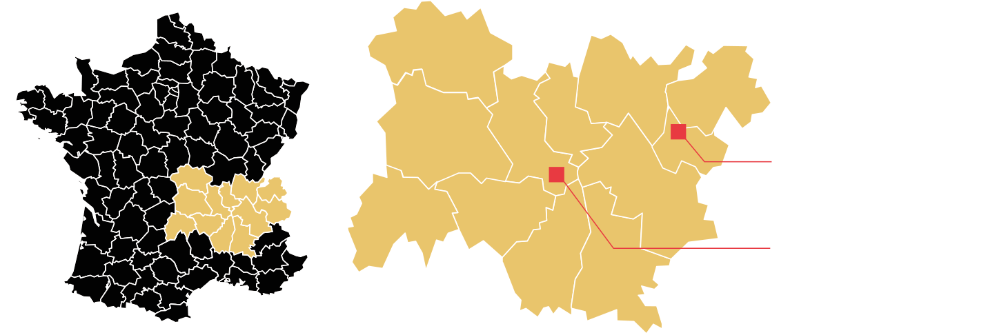 AGEGROUP, aménagement de bureaux professionnels en région Auvergne-Rhône-Alpes | Zone d'intervention